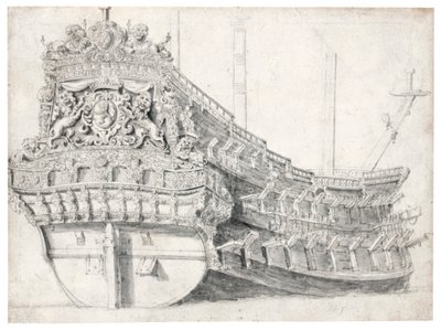 Retrato de un buque de guerra de Willem van de Velde the Elder
